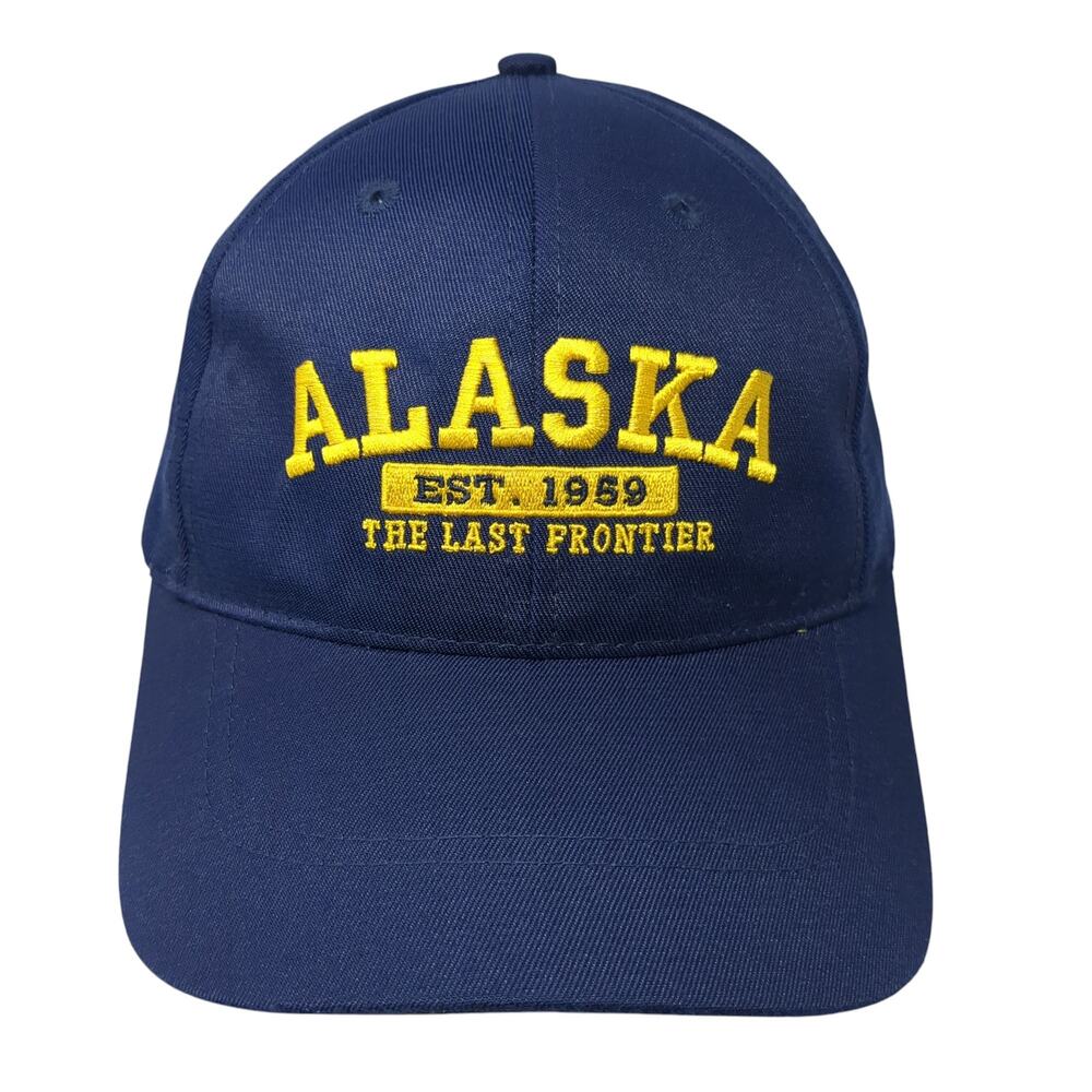 Alaska Est 1959 The Last Frontier Baseball Cap Blue OS Adjustable Patriotic